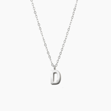 Plain Letter Necklace Silver