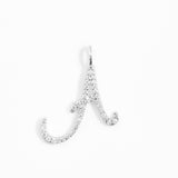 Italic Letters Charm Silver