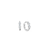 Drip Drop Huggie Hoops Silver