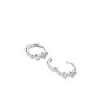 Drip Drop Huggie Hoops Silver
