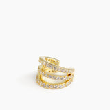 Eterno Tripple Pavé Cuff Gold