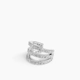 Eterno Tripple Pavé Cuff Silver