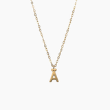Plain Letter Necklace Gold