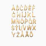 Plain Letter Necklace Gold