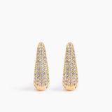 Pavé Ellipse Earrings Gold