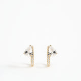 Pera Lato Pavé Huggies Gold