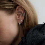 Pear Studs Medium Silver