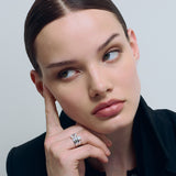 Centro Emerald ring Silver