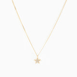 Star Pavé Necklace Gold