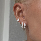 Drop Pear Huggies Silver