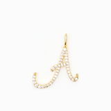 Italic Letters Necklace Gold