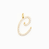 Italic Letters Necklace Gold