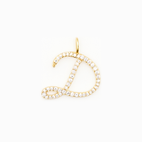 Italic Letters Necklace Gold