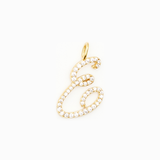 Italic Letters Necklace Gold