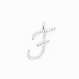 Italic Letters Charm Silver