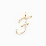 Italic Letters Necklace Gold
