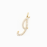 Italic Letters Necklace Gold