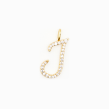 Italic Letters Necklace Gold