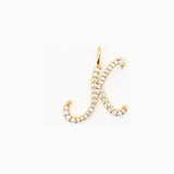 Italic Letters Necklace Gold