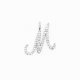 Italic Letters Charm Silver