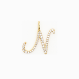 Italic Letters Necklace Gold