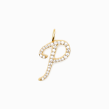 Italic Letters Charm Gold