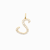 Italic Letters Charm Gold