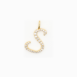 Italic Letters Necklace Gold