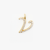 Italic Letters Necklace Gold