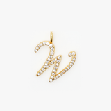Italic Letters Necklace Gold