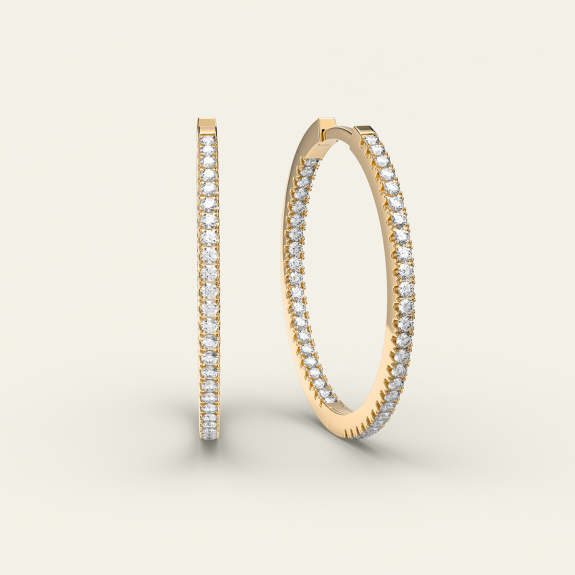 Stone Hoops Gold - 20 mm in der Gruppe Shop / Ohrringe bei ANI (ANI-0124-004)