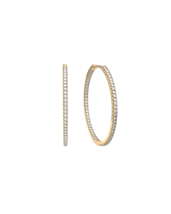 Stone Hoops Gold - 25 mm in der Gruppe Shop / Ohrringe bei ANI (ANI-0124-005)