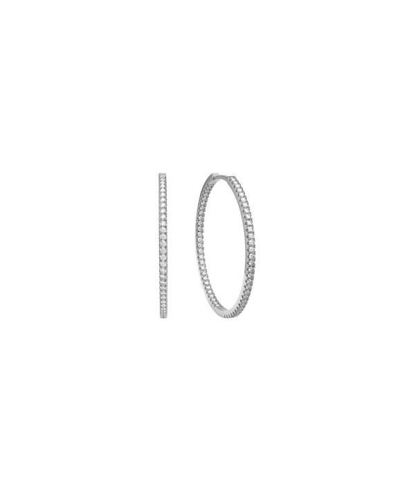 Stone Hoops Silver - 15 mm in der Gruppe Shop / Ohrringe bei ANI (ANI-0124-006)
