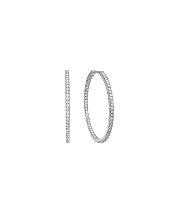 Stone Hoops Silver - 20 mm in der Gruppe Shop / Ohrringe bei ANI (ANI-0124-007)