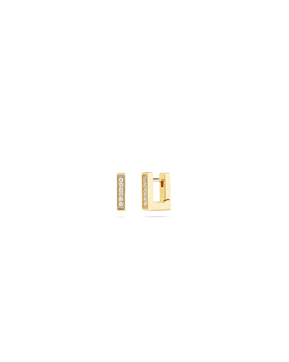 Pavé Pen Huggies Gold in der Gruppe Shop / Ohrringe bei ANI (ANI-0125-35)