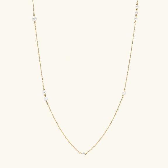 Thin Pearl Necklace Gold in der Gruppe Shop / Halsketten bei ANI (ANI-0523-003)