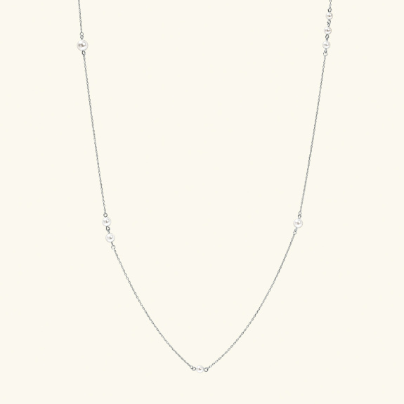 Thin Pearl Necklace Silver in der Gruppe Shop / Halsketten bei ANI (ANI-0523-004)