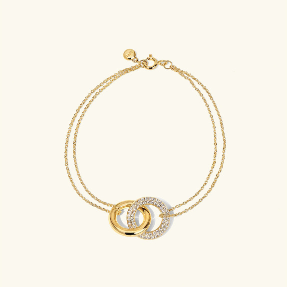 Dualité Bracelet Gold - 16 cm in der Gruppe Shop / Leaving soon bei ANI (ANI-1223-021)