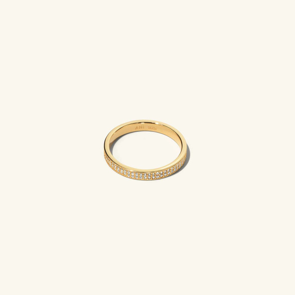 Flat Pavé Ring Gold - 16 mm in der Gruppe Shop / Ringe bei ANI (ANI03001)