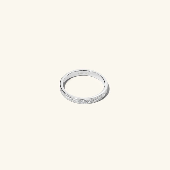 Flat Pavé Ring Silver - 17 mm in der Gruppe Shop / Ringe bei ANI (ANI03006)