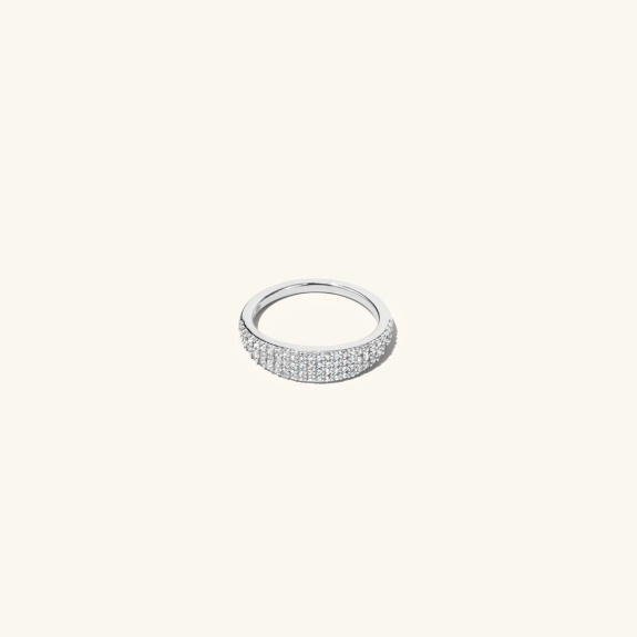 Pavé Oar Ring Silver - 14 mm in der Gruppe Shop / Ringe bei ANI (ANI03015)