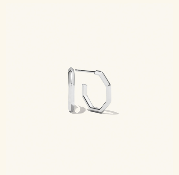 Octagon Earrings Silver in der Gruppe Shop / Ohrringe bei ANI (ANI231010)