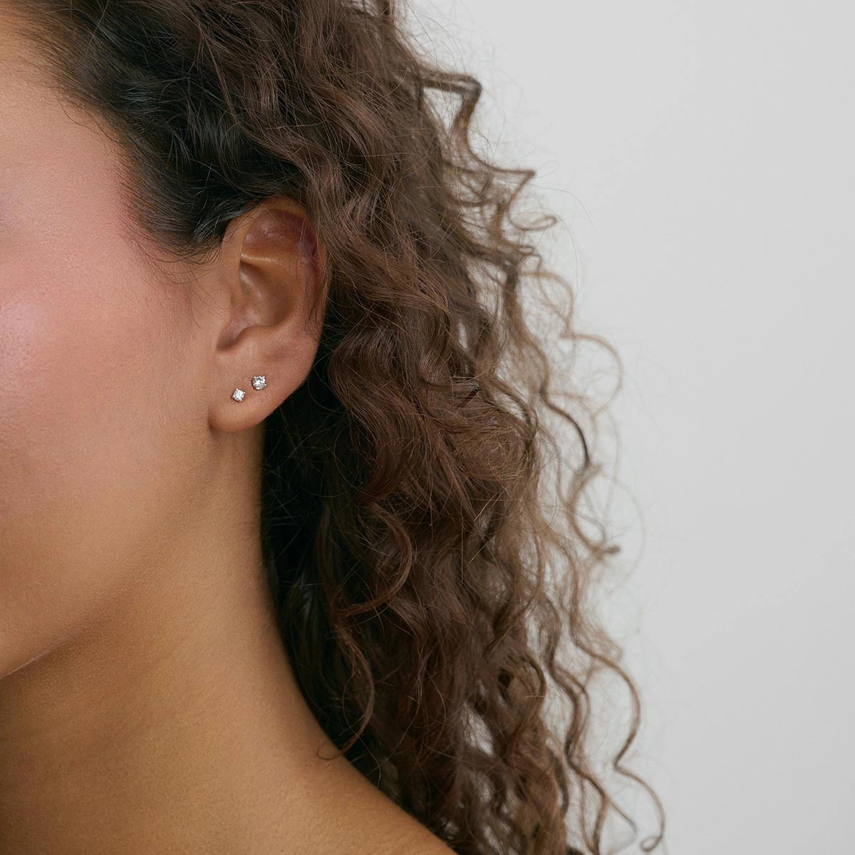 Stud Earring Silver 3 mm