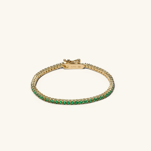 Tennis Bracelet Green Gold in der Gruppe Shop / Armschmuck bei ANI (ANI409)