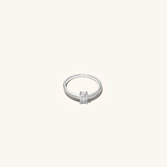 Baguette Ring White Silver in der Gruppe Shop / Ringe bei ANI (ANI416)