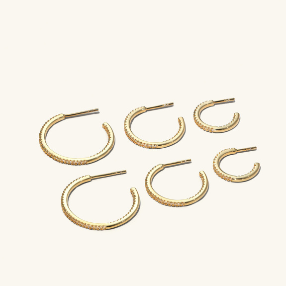Stone Hoops Gold in der Gruppe Shop / Ohrringe bei ANI (ANI423)