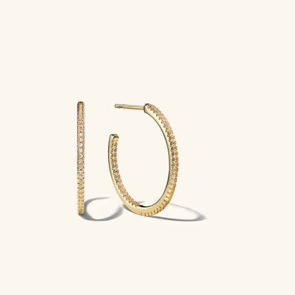 Stone Hoops Gold - 25 in der Gruppe Shop / Ohrringe bei ANI (ANI589)