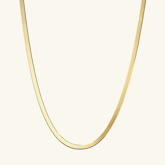 Herringbone Necklace Gold - 41 cm in der Gruppe Shop / Halsketten bei ANI (ANI632)
