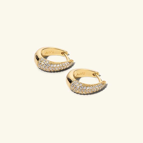 Ellipse Earrings Stones Gold in der Gruppe Shop / Ohrringe bei ANI (ANI695)