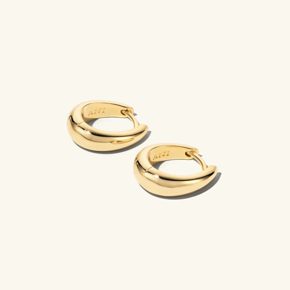 Ellipse Earrings Plain Gold in der Gruppe Shop / Ohrringe bei ANI (ANI696)